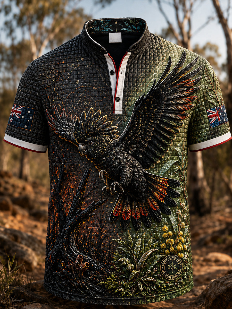 Men's Australian Animals Short-Sleeve Polo Shirt