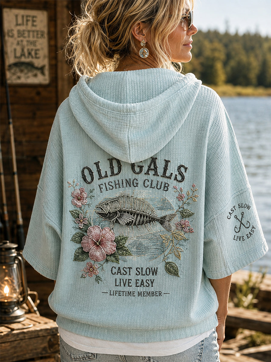 Women's Old Gals Fishing Club Short-Sleeve Hoodie