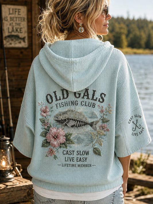 Women's Old Gals Fishing Club Short-Sleeve Hoodie