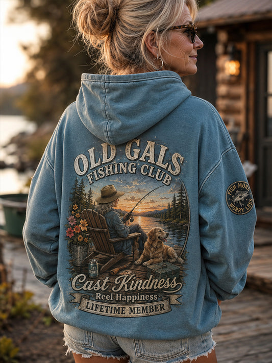 Women's Old Gals Fishing Club Hooded Sweatshirt