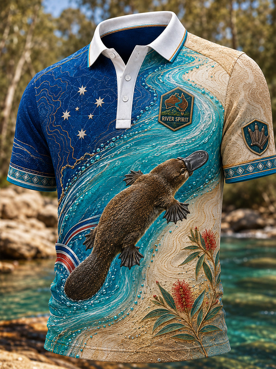 Men's Australian Animals Short Sleeve Shirt