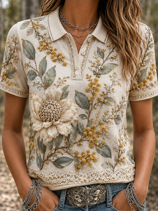 Women's Australian Plants Polo T-Shirt