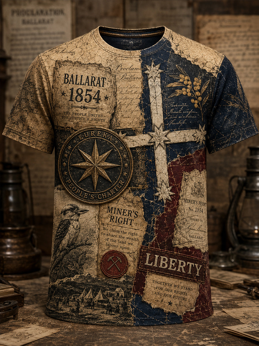Men's Australia Eureka Flag Short Sleeves T-Shirt