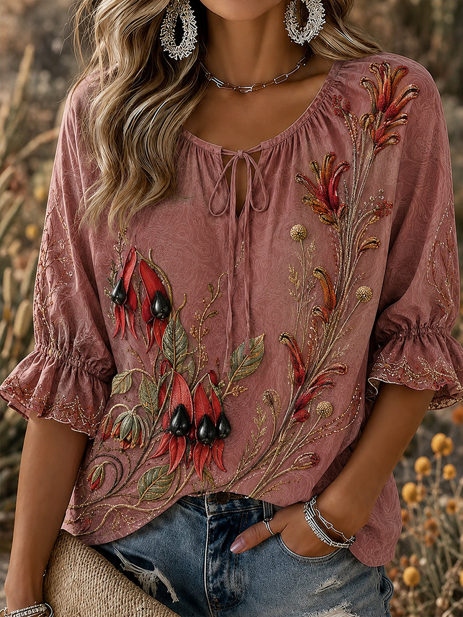 Women's Australian Plants Art Print T-Shirt