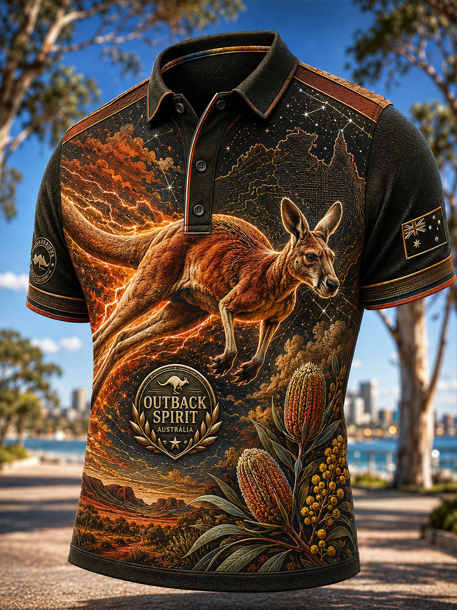 Men's Australian Animals Short Sleeve Shirt