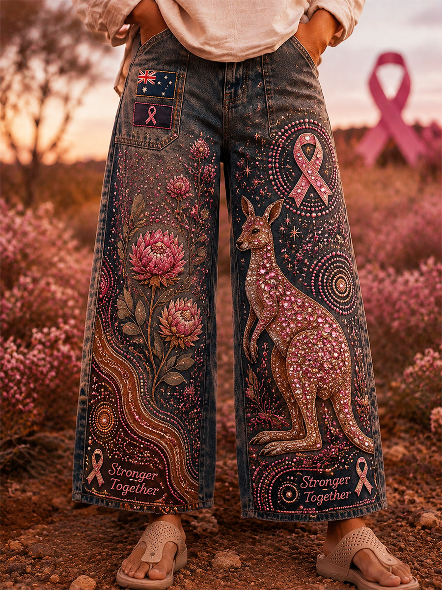 Women's Australian Breast Cancer Awareness Trousers