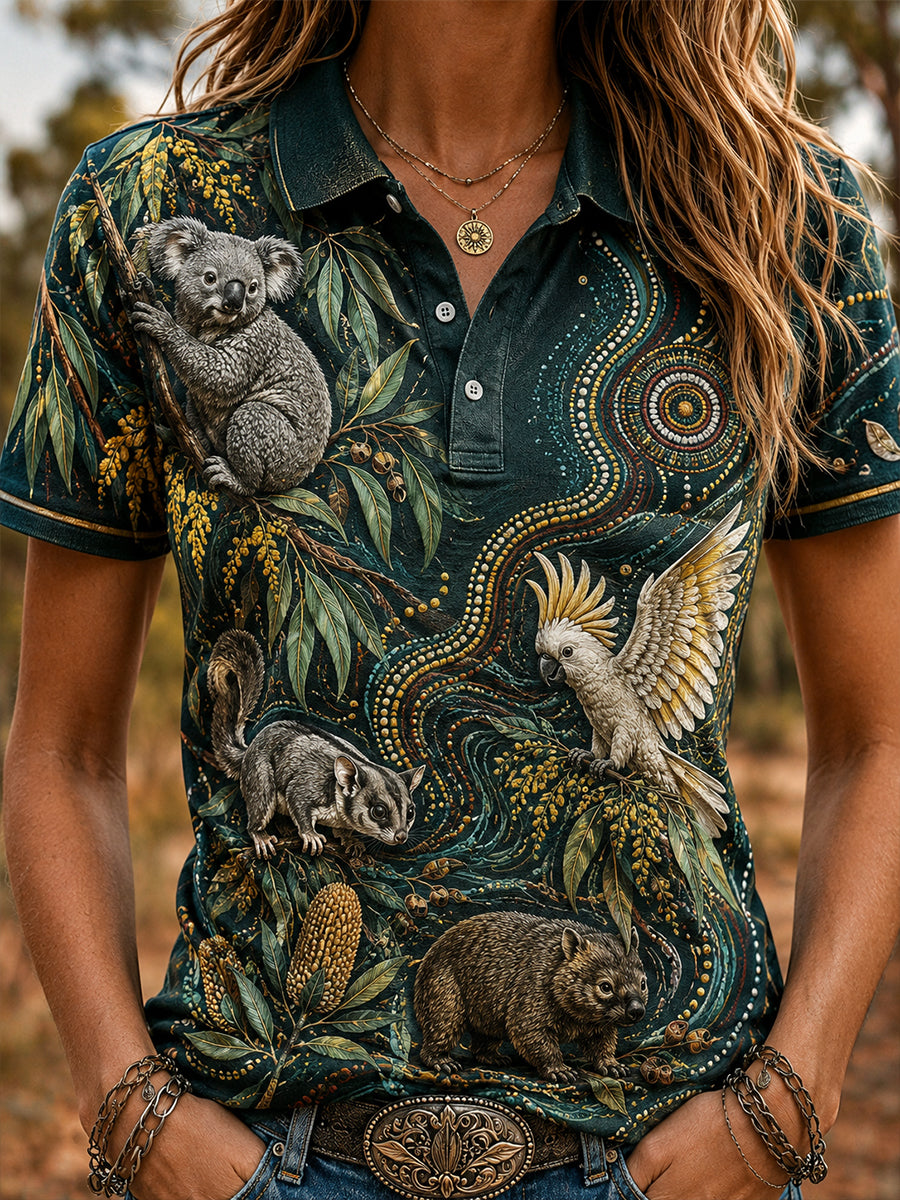 Women's Australian Animals Polo T-Shirt