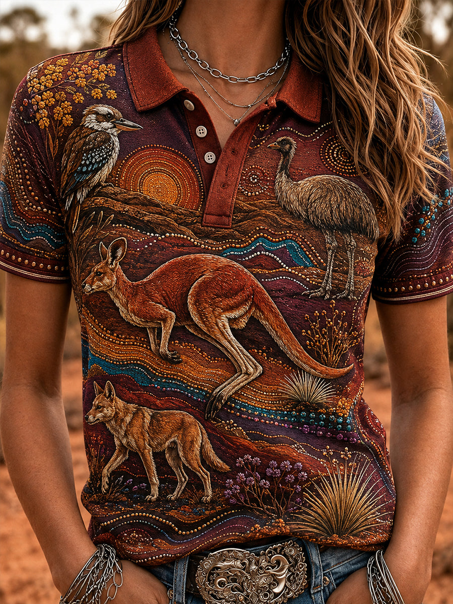 Women's Australian Animals Polo T-Shirt