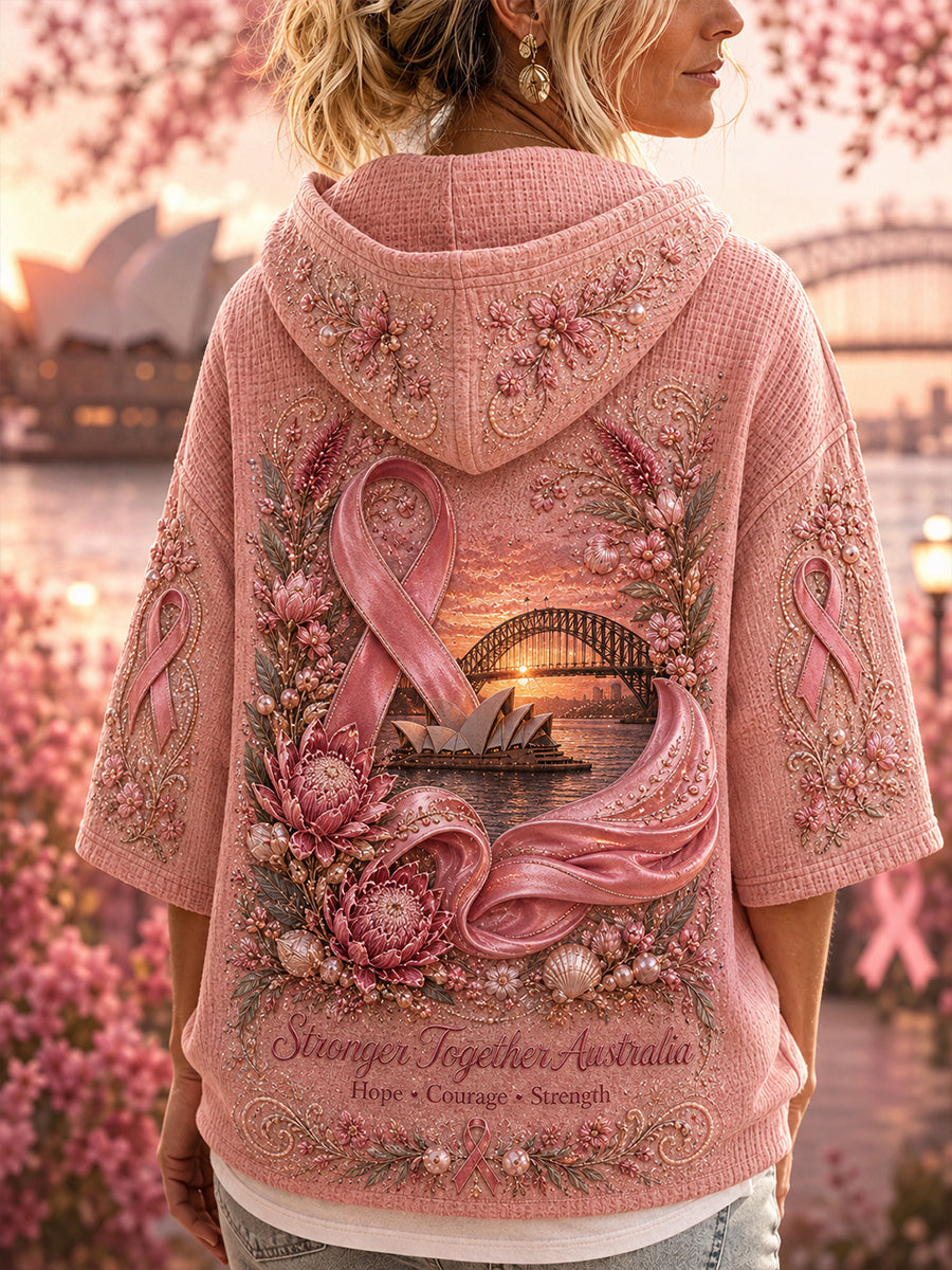 Women’s Australia Breast Cancer Awareness Short-Sleeve Hoodie