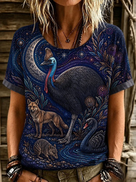 Women's Australian Animals Short-Sleeved T-Shirt