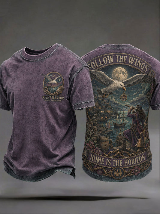 Men's "follow the wings home is the horizon" T-shirts