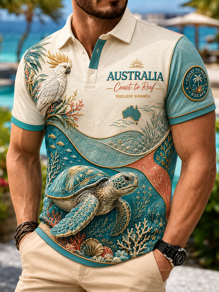 Men's Australian Animals Short Sleeve Shirt