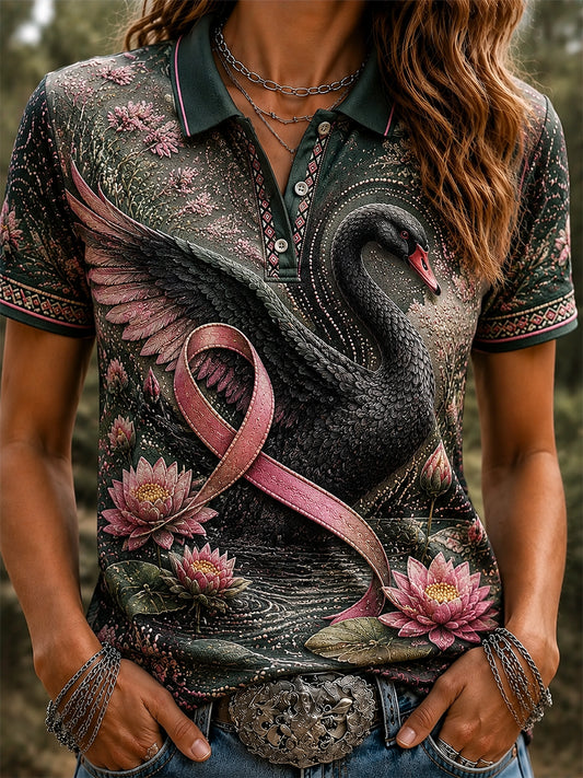 Women's Australian Breast Cancer Awareness Polo T-Shirt