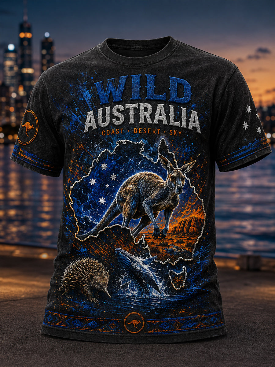 Men's Australian Animals Short Sleeve Shirt