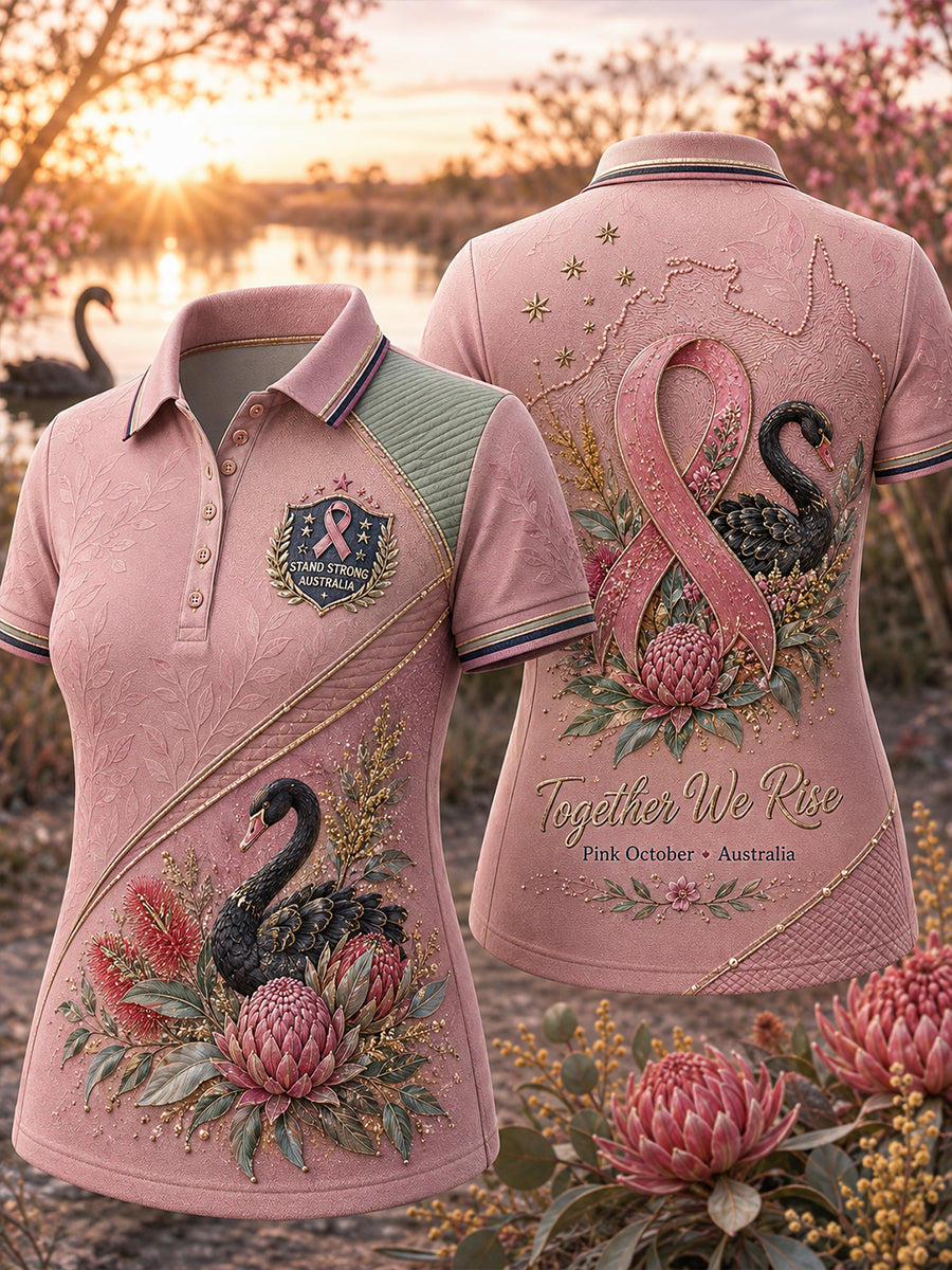 Women's October Breast Cancer Awareness Campaign In Australia Polo T-Shirt