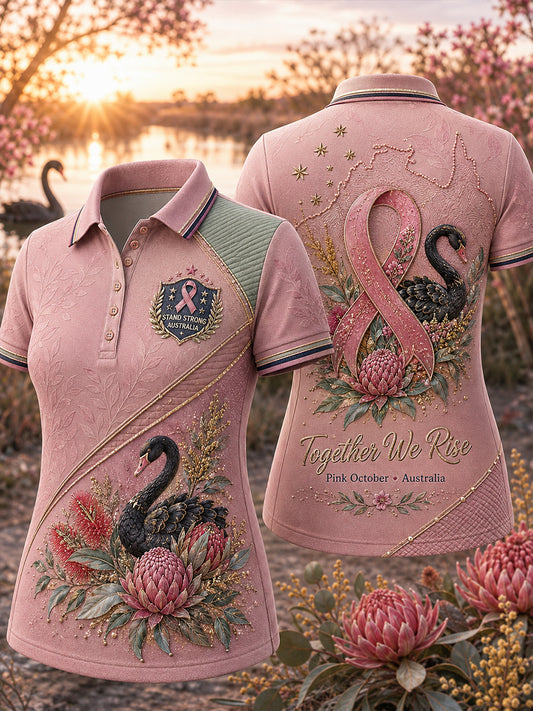 Women's October Breast Cancer Awareness Campaign In Australia Polo T-Shirt