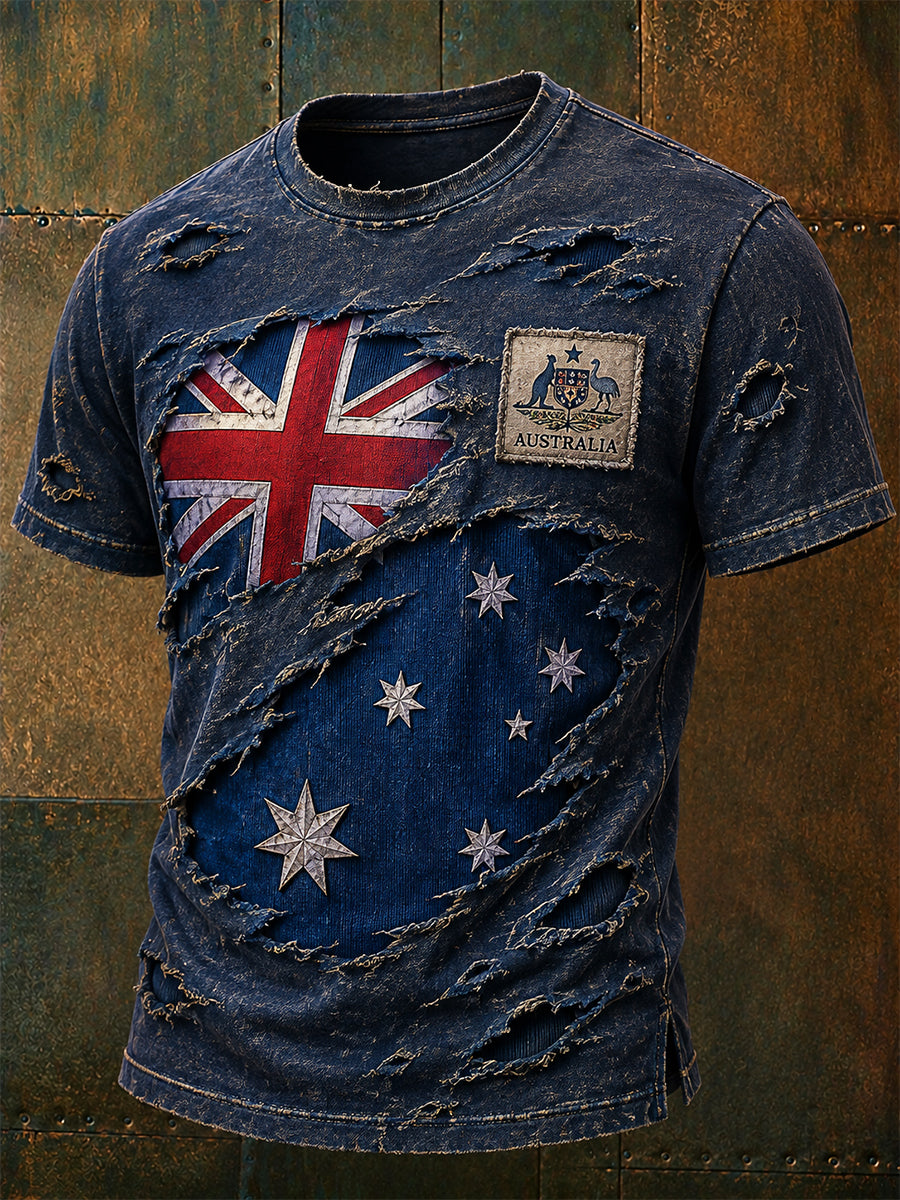 Men's Australia Pride Art Printed T-shirt