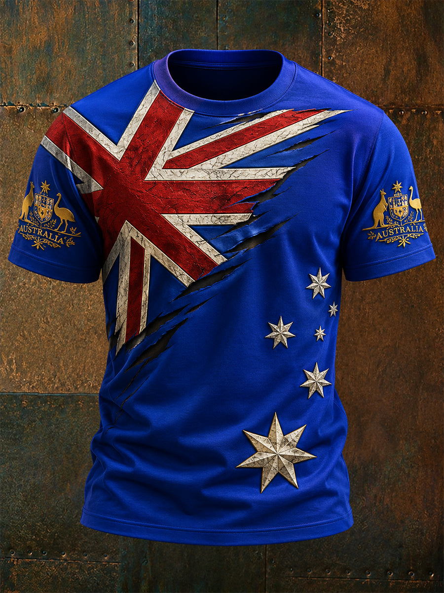 Men's Australia Pride Art Printed T-shirt