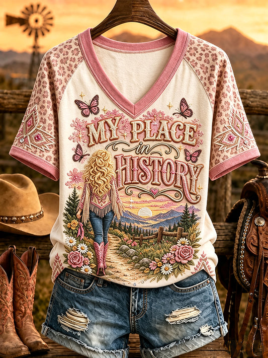 Women's Country Music Legend Tribute Print T-shirt
