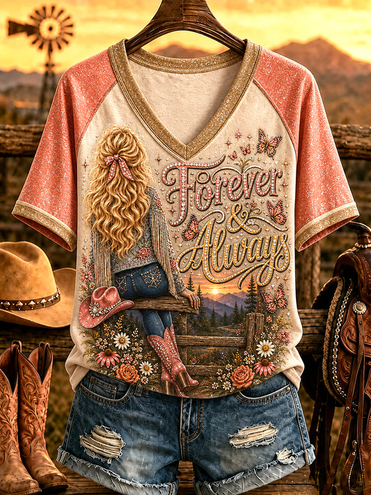 Women's Country Music Legend Tribute Print T-shirt
