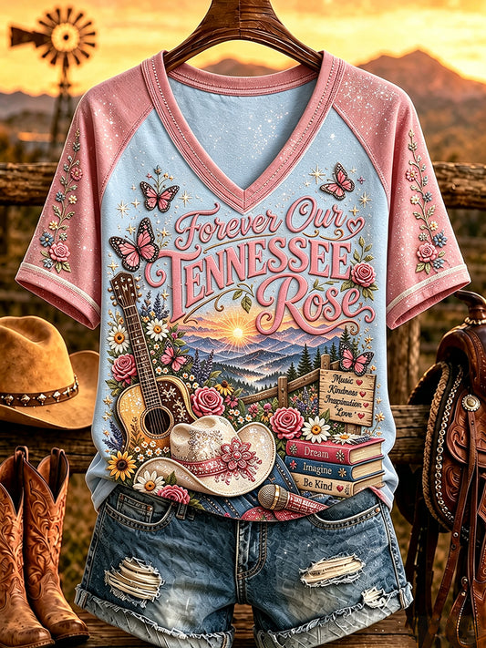 Women's Country Music Legend Tribute Print T-shirt