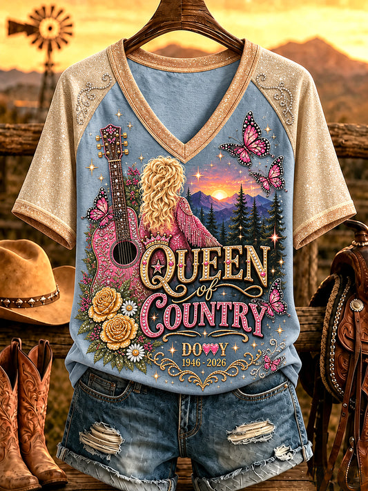 Women's Country Music Legend Tribute Print T-shirt