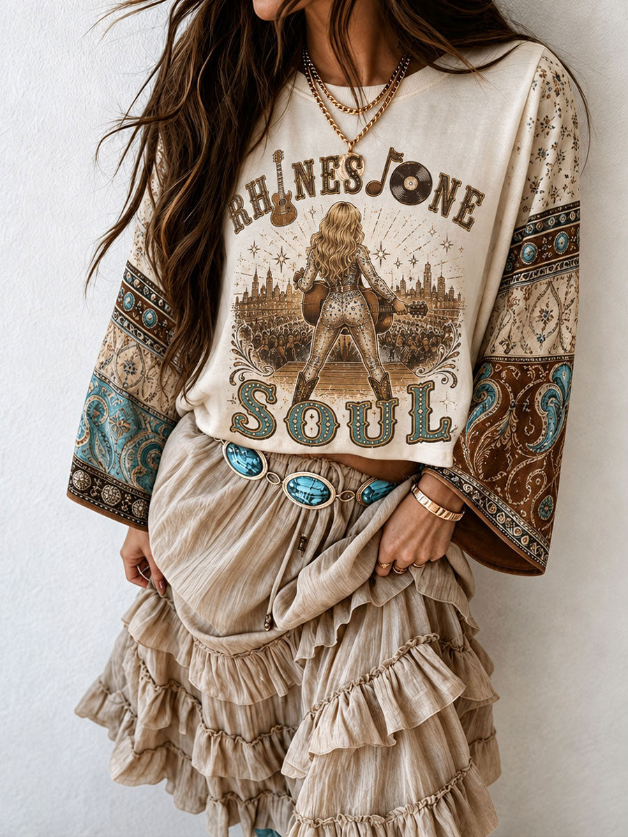 Women's Western Music Commemorative Tops