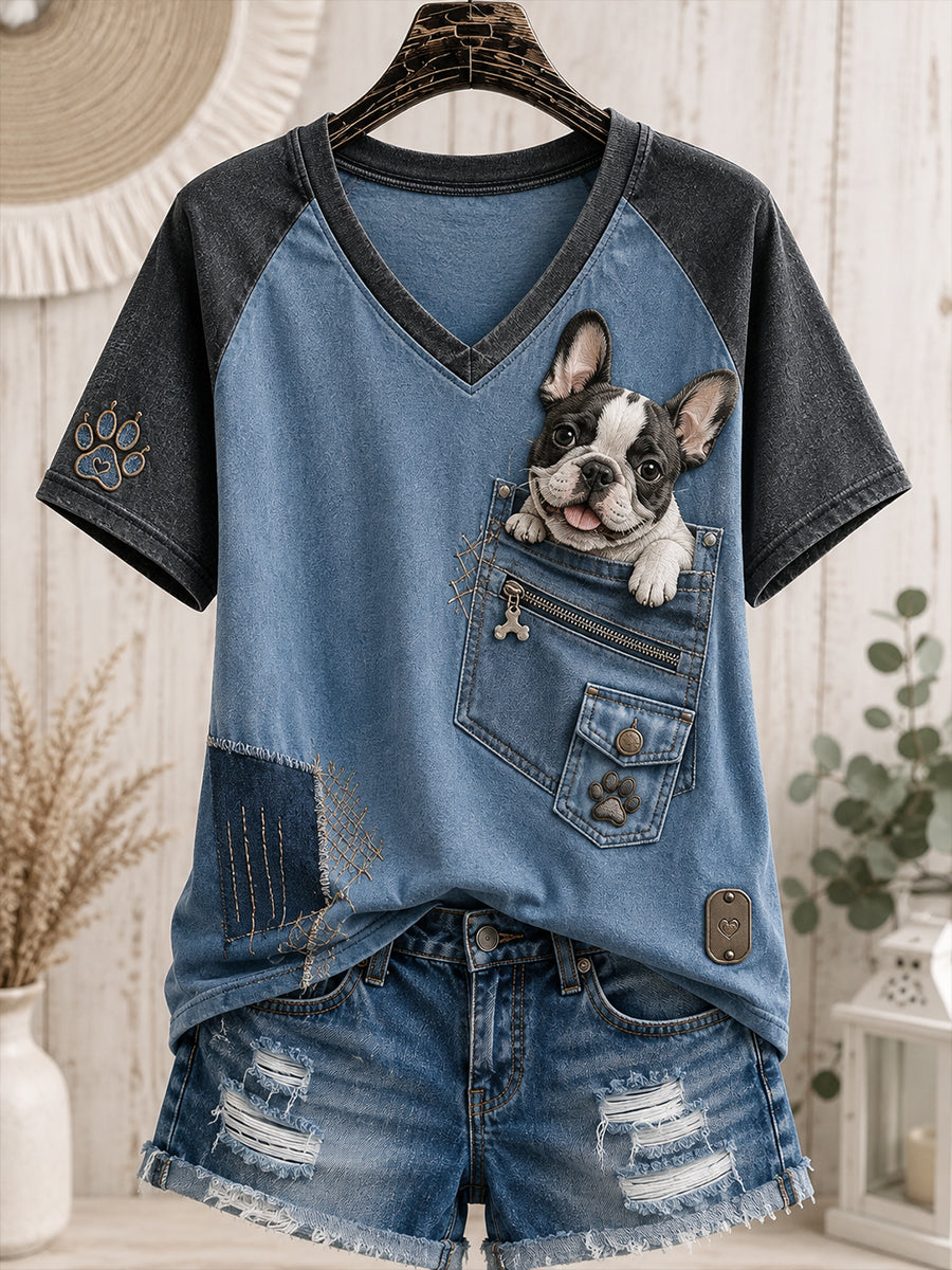 Women's Fun Animals Round Neck Short Sleeve T-Shirt