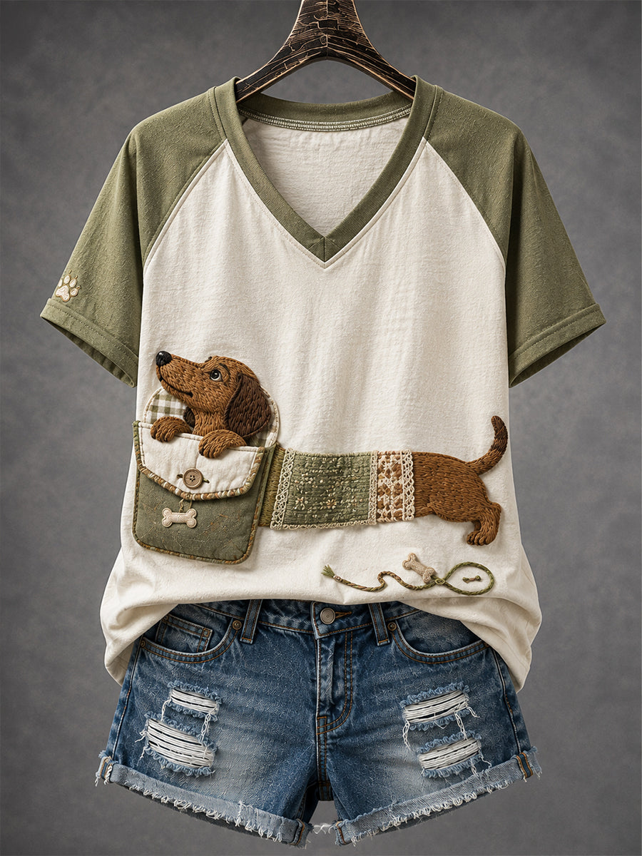 Women's Fun Animals Round Neck Short Sleeve T-Shirt