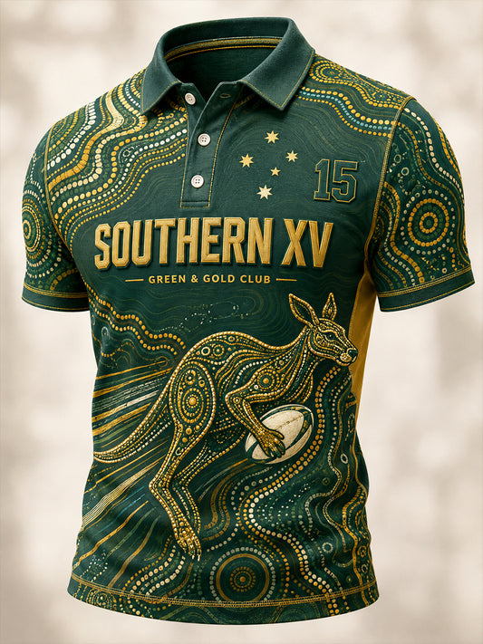 Men's Australian Rules Football Kangaroos  Short Sleeve Shirt