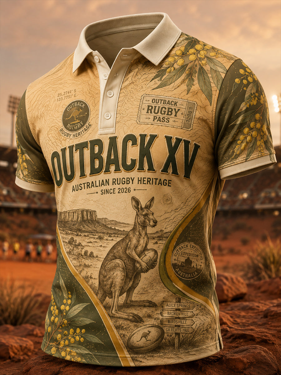 Men's Australian Rules Football Kangaroos  Short Sleeve Shirt