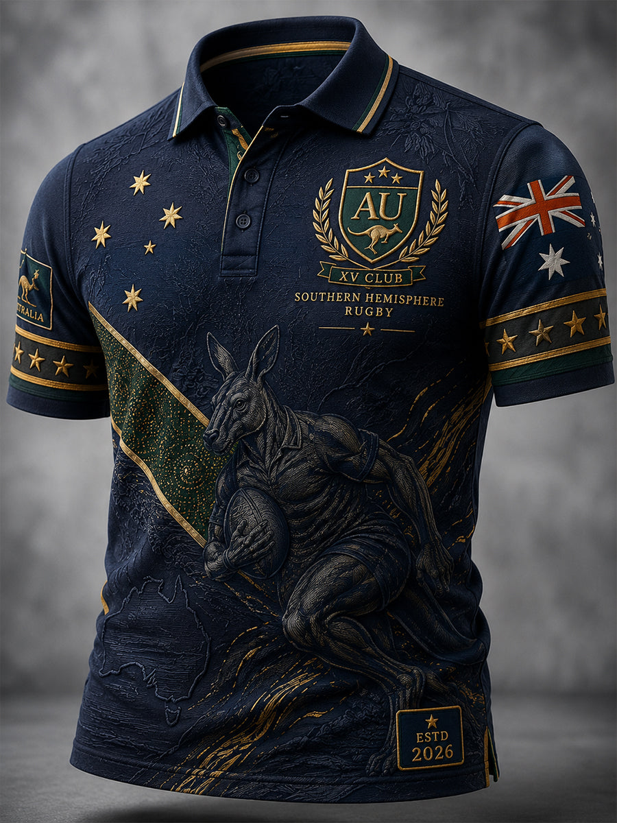 Men's Australian Rules Football Kangaroos  Short Sleeve Shirt
