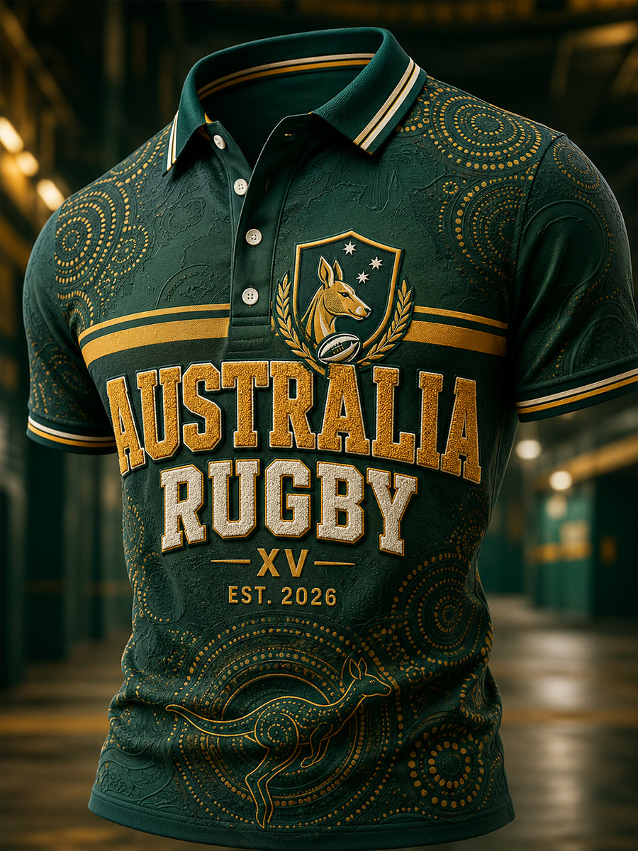 Men's Australian Rules Football Kangaroos  Short Sleeve Shirt