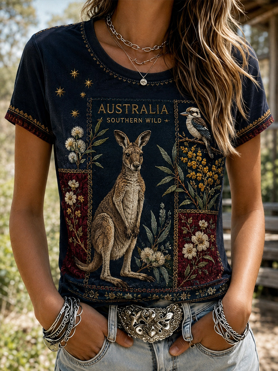 Women's Australian Animals Short-Sleeved T-Shirt