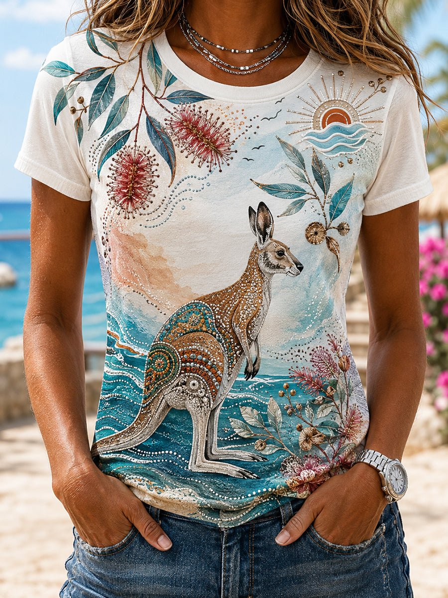 Women's Australian Animals Short-Sleeved T-Shirt