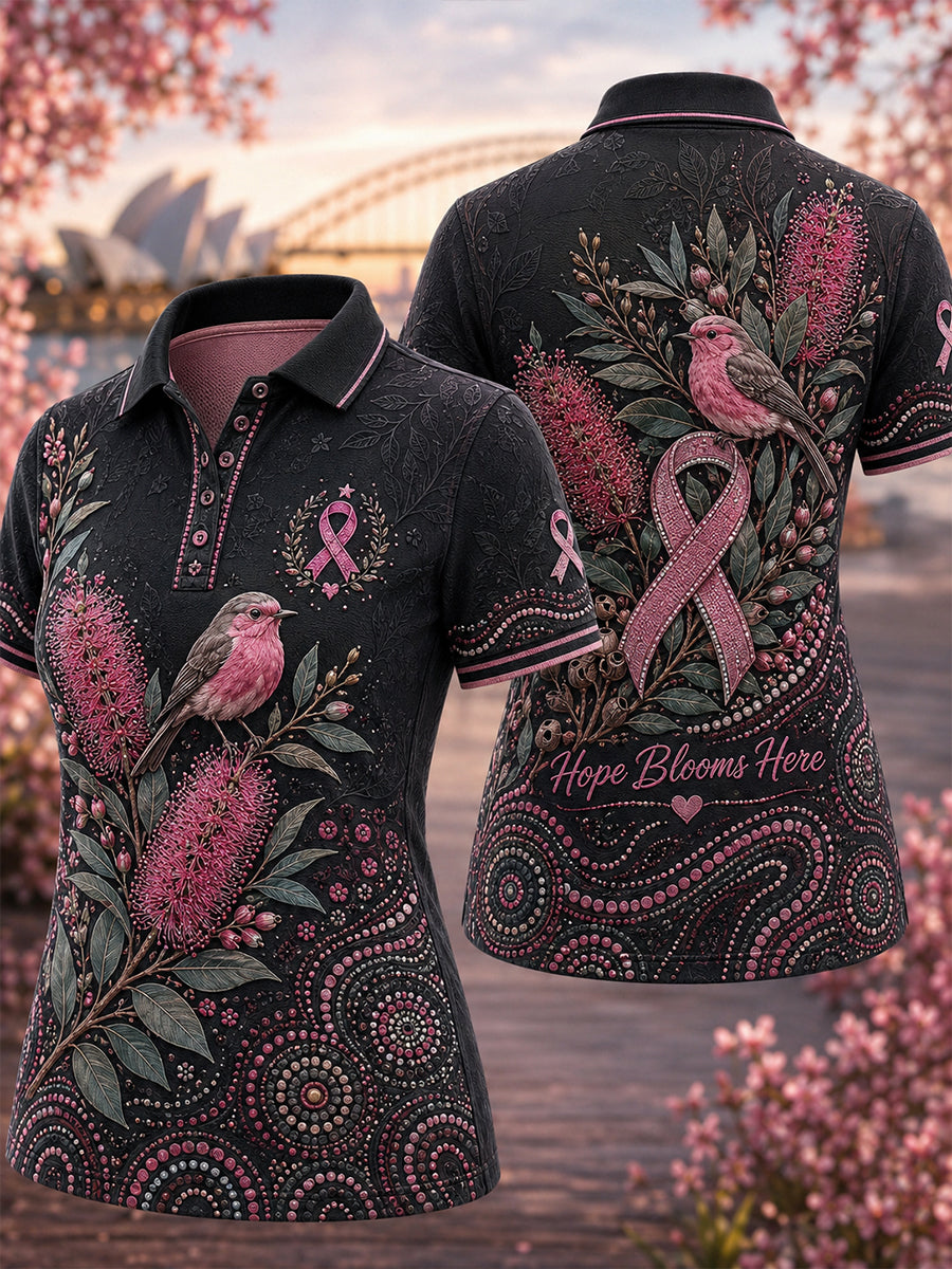 Women's Breast Cancer Awareness In Australia Polo T-Shirt
