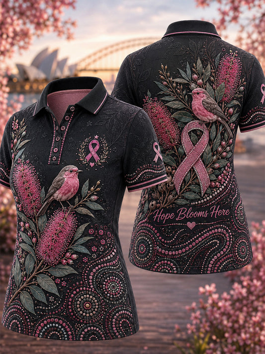 Women's Breast Cancer Awareness In Australia Polo T-Shirt