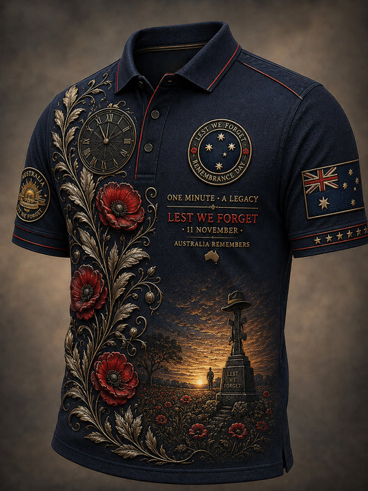 Men's Australia Remembrance Day  Short-Sleeved T-Shirt