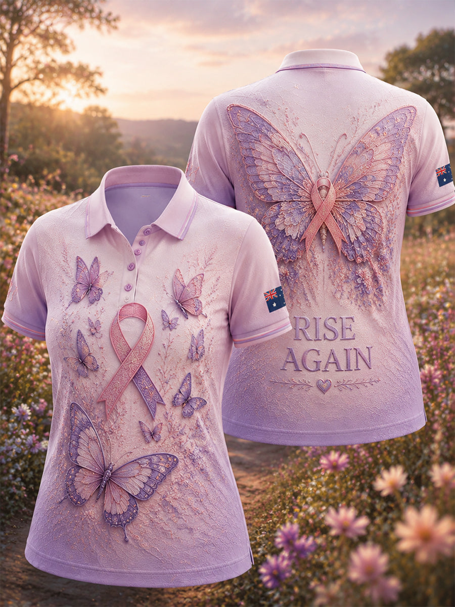 Women's Australia Breast Cancer Awareness Polo T-Shirt