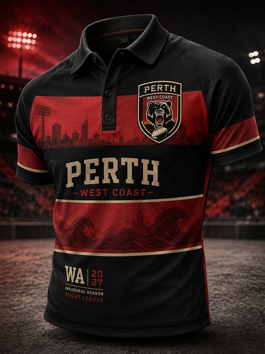 Men's Australian Rugby's Perth Fan Lover Short Sleeves T-Shirt