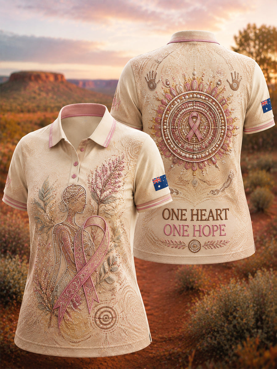 Women's Australian Breast Cancer Awareness Polo T-Shirt