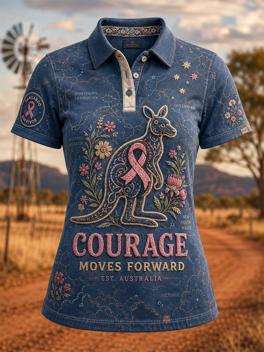Women's Australian Breast Cancer Awareness Polo T-Shirt