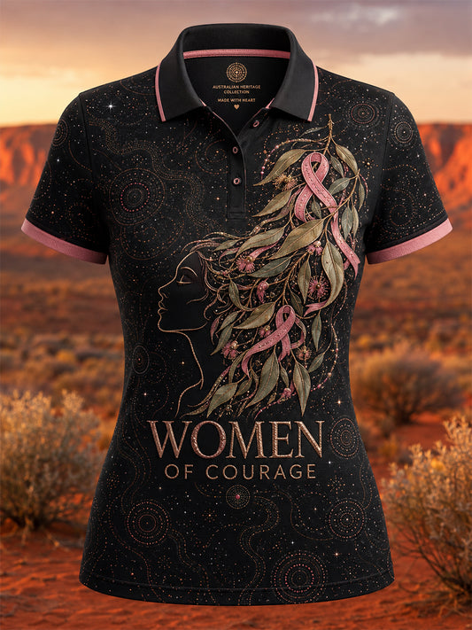 Women's Australian Breast Cancer Awareness Polo T-Shirt