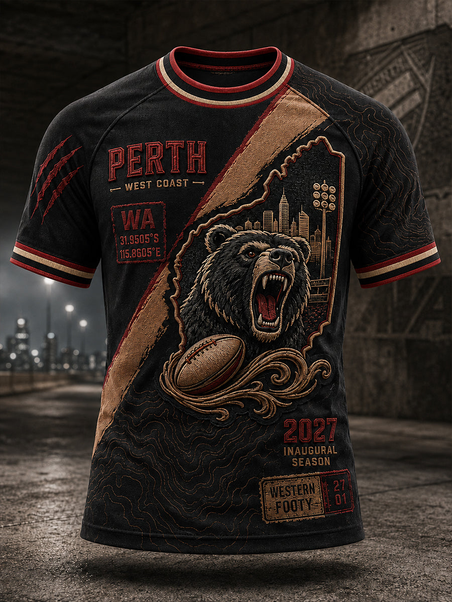 Men's Perth Bears Rugby Fan  Short Sleeve T-Shirt