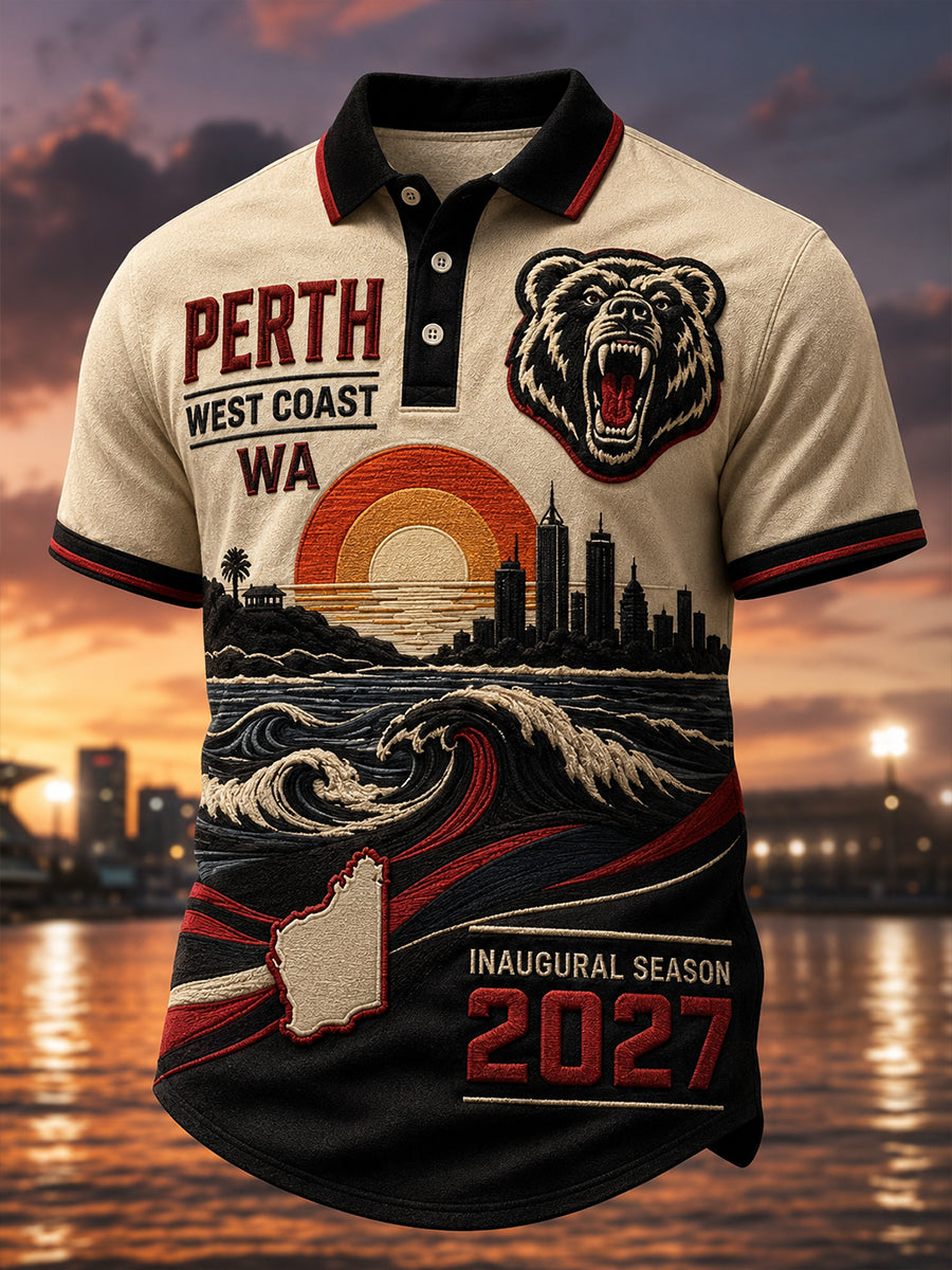 Men's Perth Bears Rugby Fan  Short Sleeve Shirt