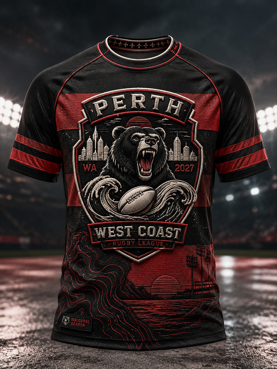 Men's Perth Bears Rugby Fan  Short Sleeve T-Shirt