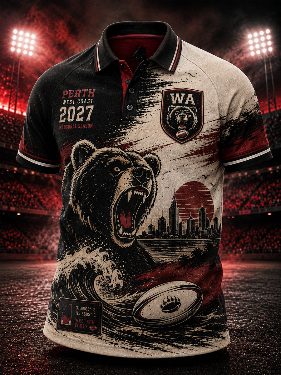 Men's Perth Bears Rugby Fan  Short Sleeve Shirt