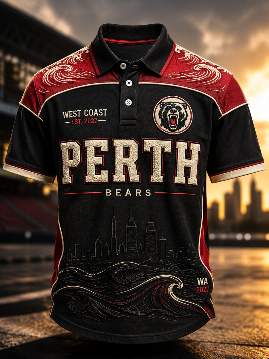 Men's Perth Bears Rugby Fan  Short Sleeve Shirt