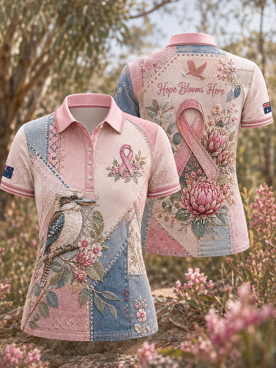 Women's Breast Cancer Awareness In Australia Polo T-Shirt