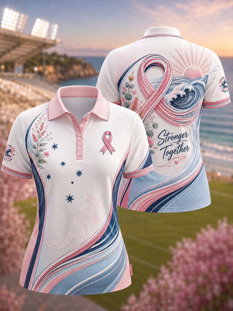 Women's Breast Cancer Awareness In Australia Polo T-Shirt